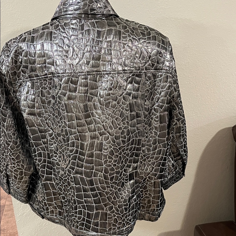 Ruby Rd. Metallic Crocodile Jacket - image 6